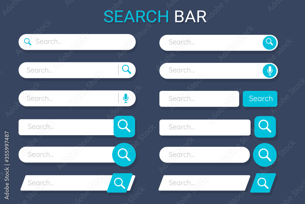 Search bar for website decoration and application design . Separate on the background. Search bar for website decoration and application design . Separate on the background.