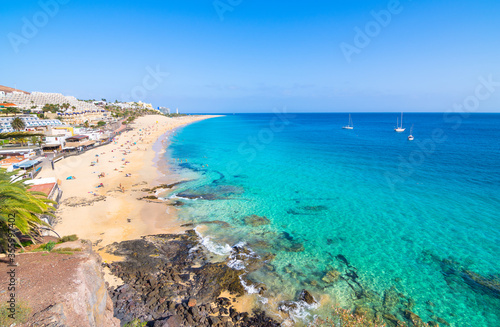 Beautiful view of Morro Jable Beach (Playa Morro Jable) - Fuerteventura, Canary Islands - Spain photo