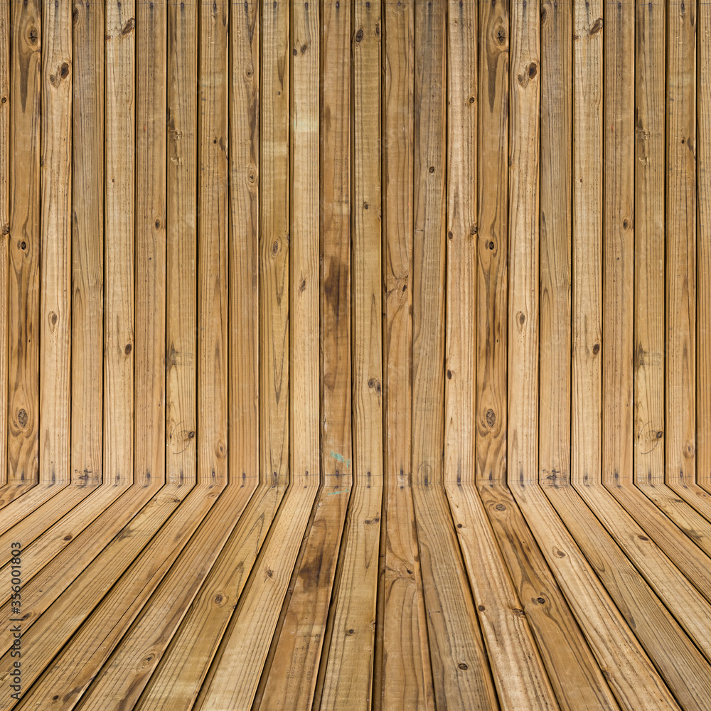 Wood walls and floor for background. Wood walls and floor for background.