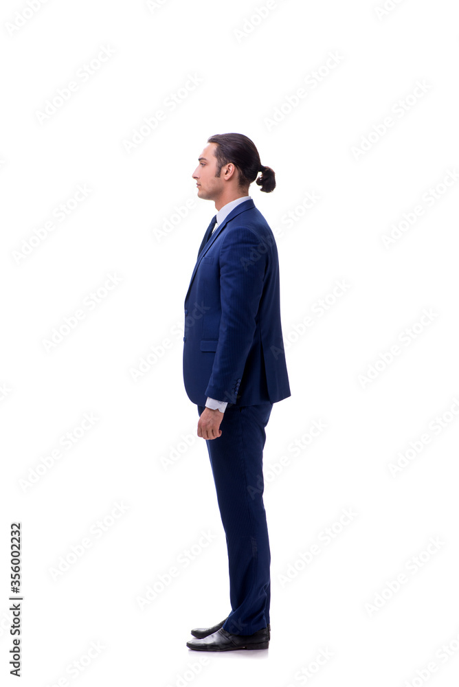 Young male businessman employee isolated on white Young male businessman employee isolated on white