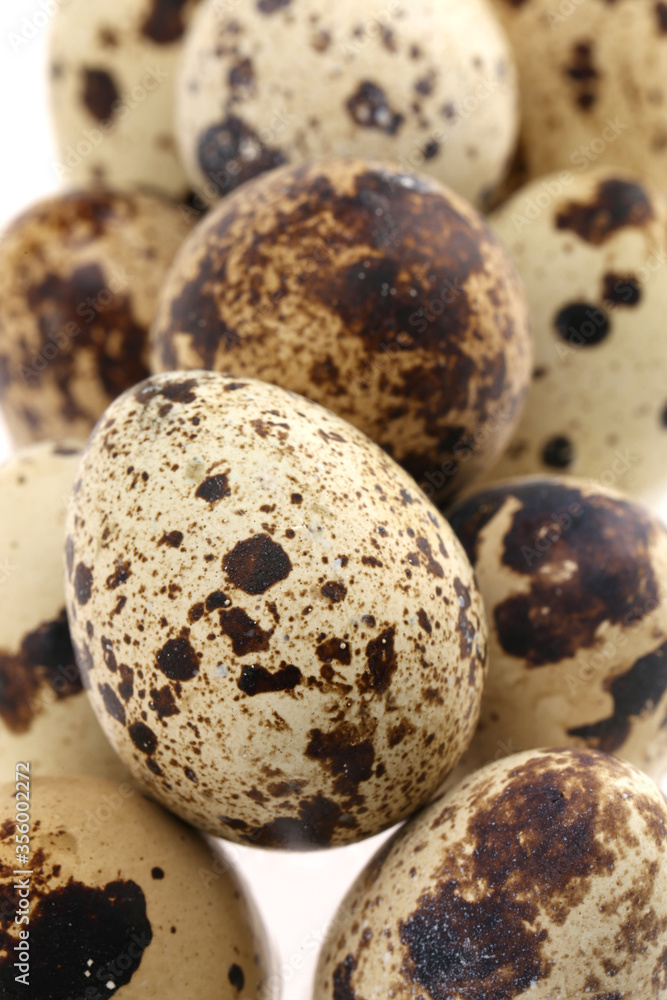Quail eggs are isolated on a white background Quail eggs are isolated on a white background