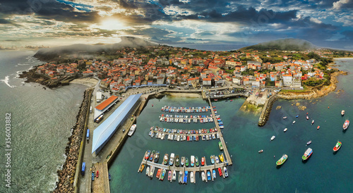 Fototapeta Naklejka Na Ścianę i Meble -  Aerial view in Finisterre. Galicia,Spain. Drone Photo