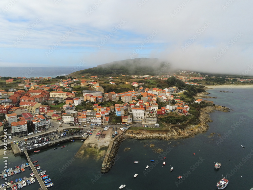 Aerial view in Finisterre. Galicia,Spain. Drone Photo