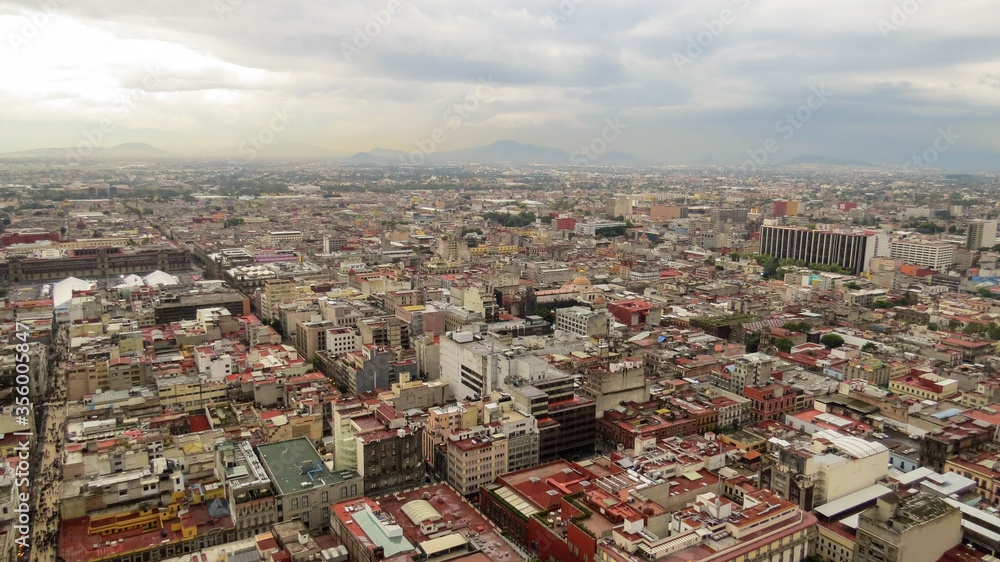 aerea panoramica de la ciudad de mexico