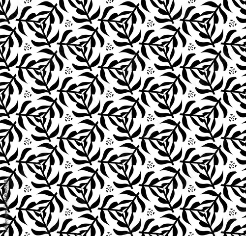 Vector seamless geometry black and white pattern