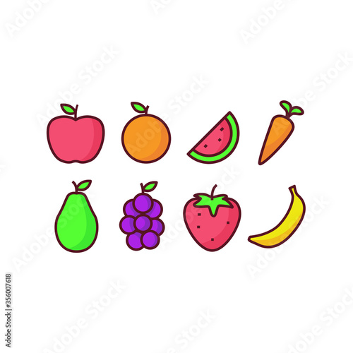 symbol  logo  icon  fruit  food  natural  pack  fresh  vector  sign  green  illustration  organic  label  orange  diet  juice  leaf  vitamin  set  drink  health  sticker  tag  colorful  meal  sweet  e