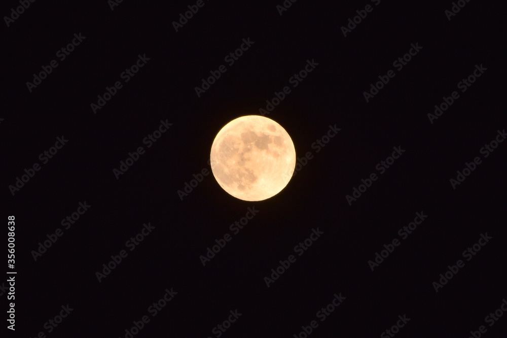 Strawberry moon in Hachinohe City, Japan Strawberry moon in Hachinohe City, Japan