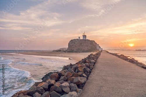 Nobbys Beach lighthouse at Newcastle, New South Wales Australia