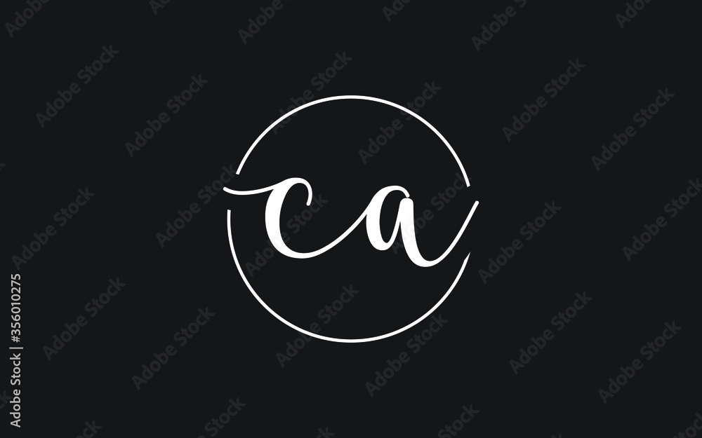 ca or ac Cursive Letter Initial Logo Design, Vector Template ca or ac Cursive Letter Initial Logo Design, Vector Template