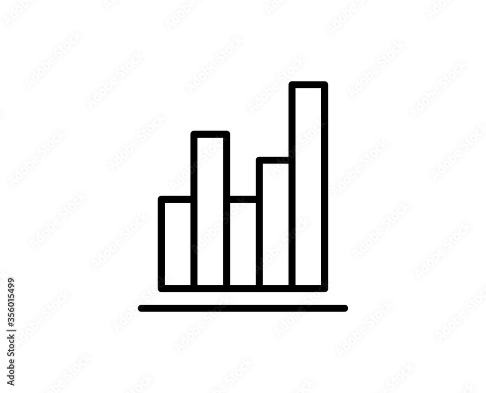 Graph chart line icon Graph chart line icon