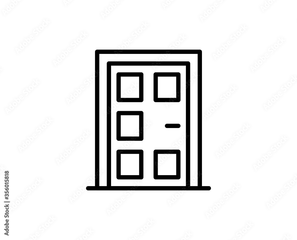 Door line icon. Door line icon.