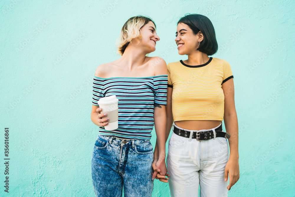Loving lesbian couple spending good time together, Loving lesbian couple spending good time together,