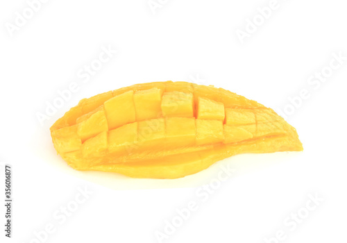 golden mango on white background