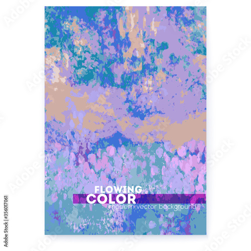 Banner with hand painted canvas. Abstract background in impressionism style. Vector illustration. Template for your events.