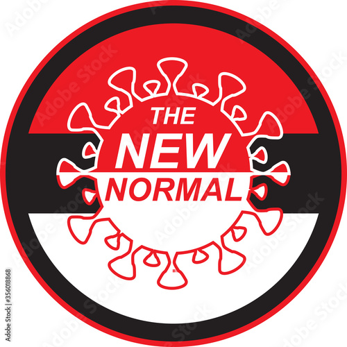 New concept words for normal and Indonesian logos. Only normal after the COVID-19 background concept. Vector illustration of human lifestyle disorder.