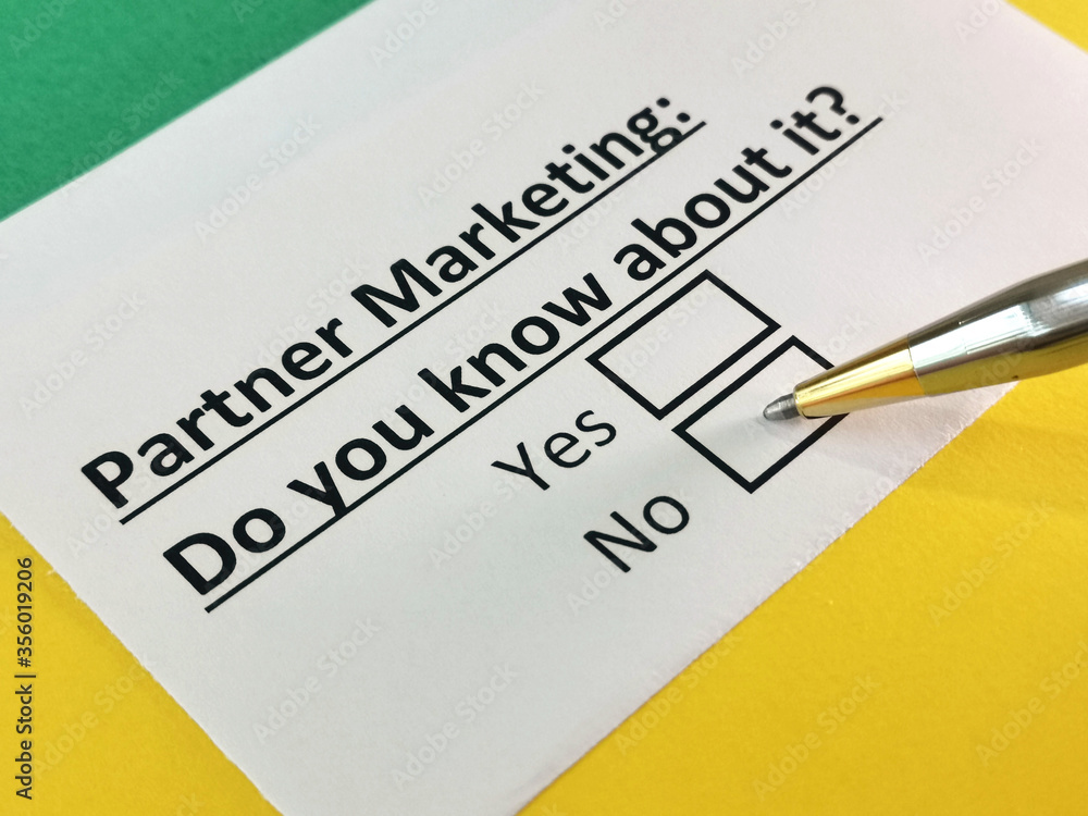 Obraz premium Questionnaire about marketing.