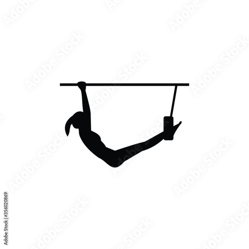 Pilates logo template design vector, fitness gymnastic