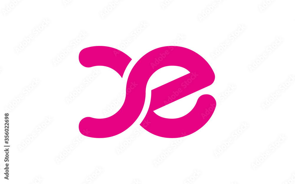 Fototapeta premium ce or ec Letter Initial Logo Design, Vector Template