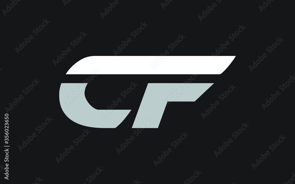 CF or FC Letter Initial Logo Design, Vector Template CF or FC Letter Initial Logo Design, Vector Template