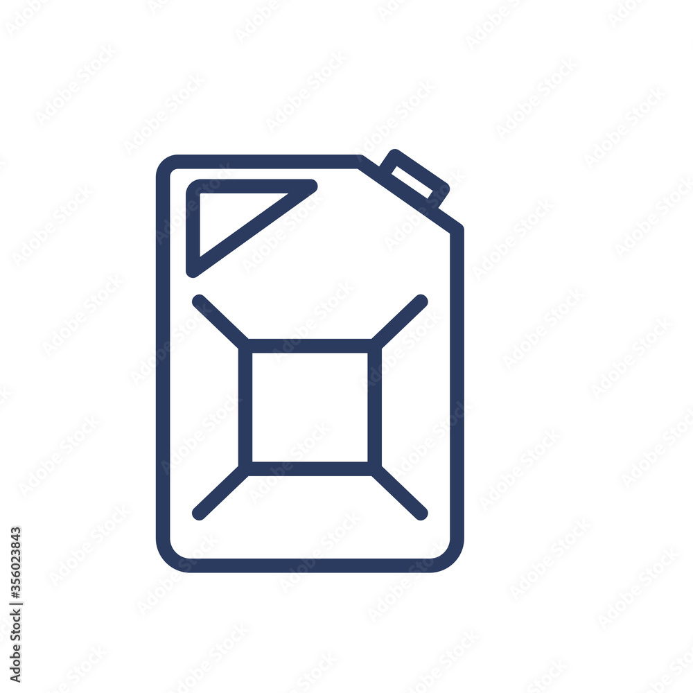 Gasoline can thin line icon. Storage, tank, container isolated outline sign. Oil and gas industry concept. Vector illustration symbol element for web design and apps Gasoline can thin line icon. Storage, tank, container isolated outline sign. Oil and gas industry concept. Vector illustration symbol element for web design and apps