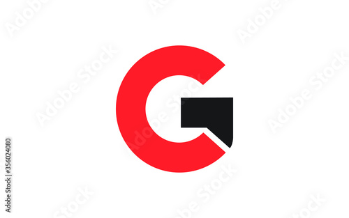 CG or GC Letter Initial Logo Design, Vector Template