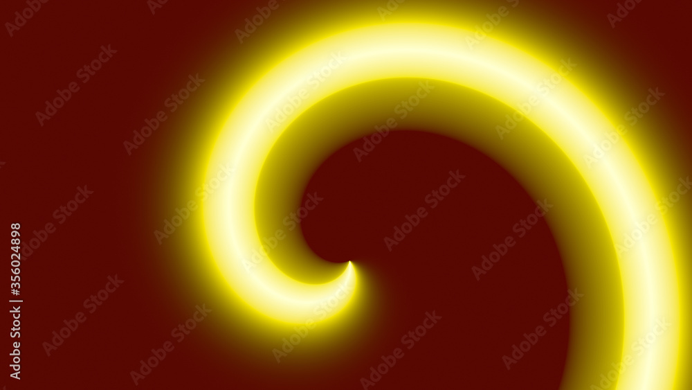 Naklejka premium bright yellow curl on a burgundy background