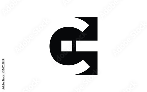 ci or ic Letter Initial Logo Design, Vector Template