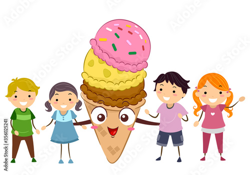 Stickman Kids Ice Cream Day...