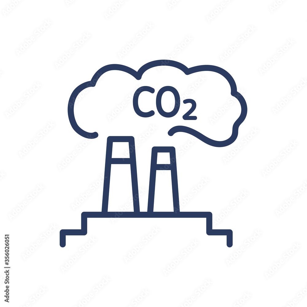 Petroleum refinery processing thin line icon. Pollution, air, tube isolated outline sign. Oil and gas industry concept. Vector illustration symbol element for web design and apps Petroleum refinery processing thin line icon. Pollution, air, tube isolated outline sign. Oil and gas industry concept. Vector illustration symbol element for web design and apps