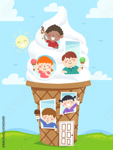 Kids Ice Cream House Sundae...