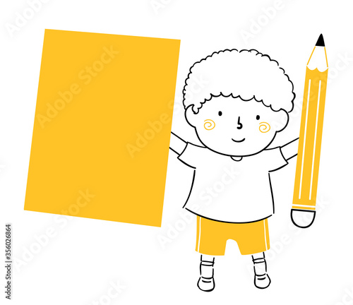 Kid Boy Doodle Blank Paper ...