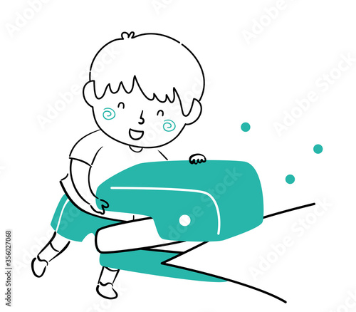 Kid Boy Doodle Puncher Pape...