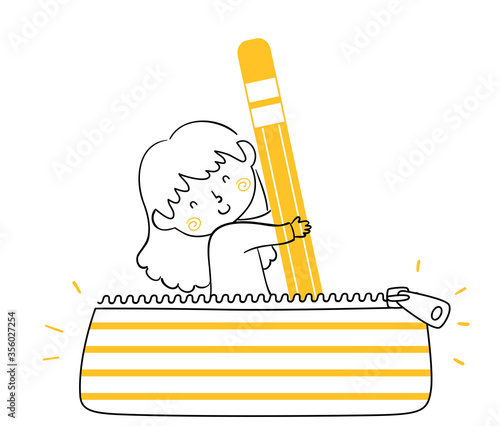 Kid Girl Doodle Pencil Case...