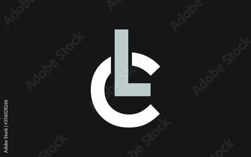 CL or LC Letter Initial Logo Design, Vector Template