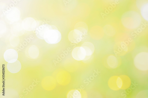 Photography effect environment abstract background of blurry bright bokeh on warm summer outdoor nature.