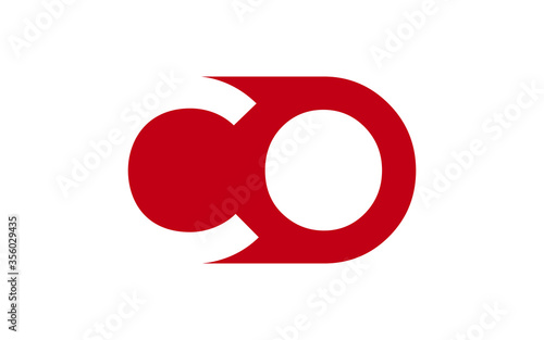 CO or OC Letter Initial Logo Design, Vector Template