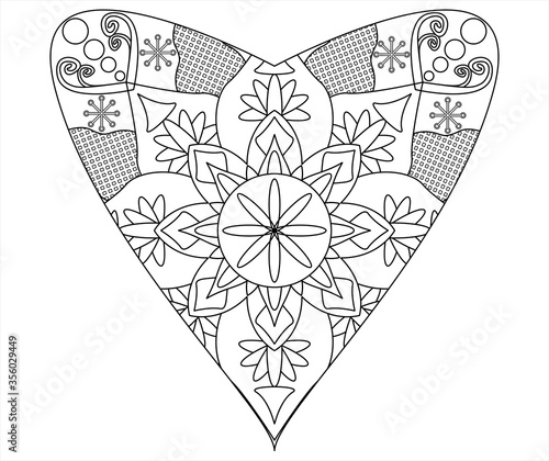 mandalas, mandala elements, ornaments, love patterns and flowers.
suitable for coloring book pages etc.