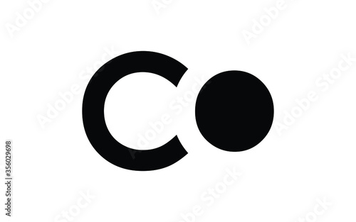 CO or OC Letter Initial Logo Design, Vector Template