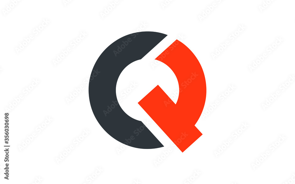 CQ or QC Letter Initial Logo Design, Vector Template CQ or QC Letter Initial Logo Design, Vector Template