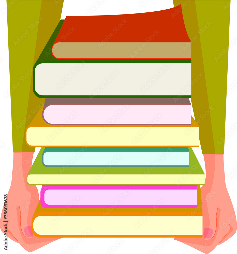 Books in the hands. Concept: reading, library, collection, bestsellers, literature, magazines, encyclopedia, training, courses, materials, study, science, diploma, school, university, college. Books in the hands. Concept: reading, library, collection, bestsellers, literature, magazines, encyclopedia, training, courses, materials, study, science, diploma, school, university, college.
