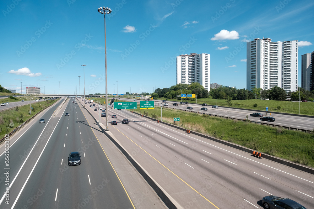 Highway 401 in Toronto, Ontario Canada