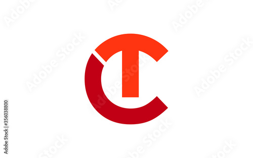 CT or TC Letter Initial Logo Design, Vector Template photo