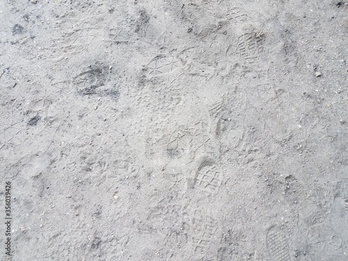 foot prints in the dirt