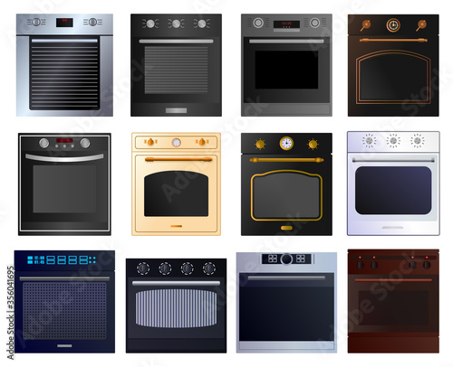 Oven isolated cartoon set icon.Vector illustration illustration electric stove on white background .Cartoon vector set icon oven .
