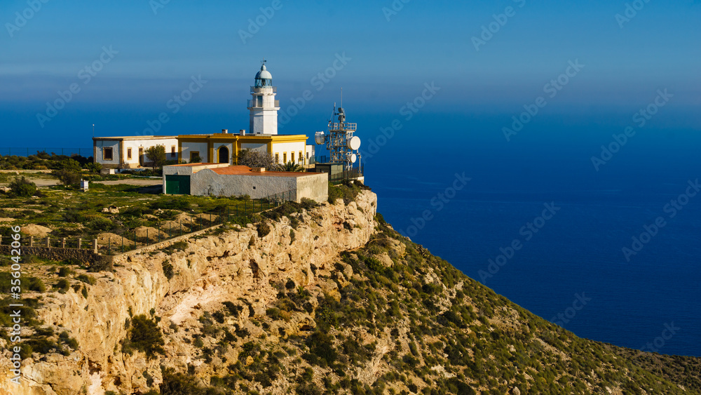 Mesa Roldan lighthouse, Cabo de Gata, Spain