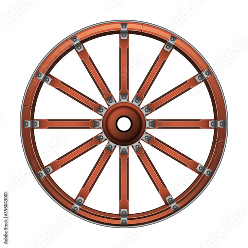 Wild west wheel vector icon.Cartoon vector icon isolated on white background wild west wheel.
