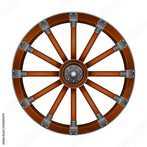 Wild west wheel vector icon.Cartoon vector icon isolated on white background wild west wheel.