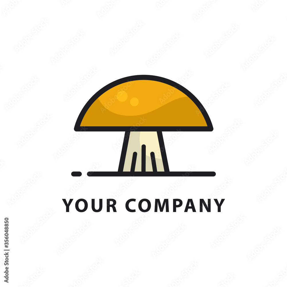 mushroom organic logo. Vector design emblem of mushroom farm. Design elements, icons, emblems and badges isolated on a white background mushroom organic logo. Vector design emblem of mushroom farm. Design elements, icons, emblems and badges isolated on a white background