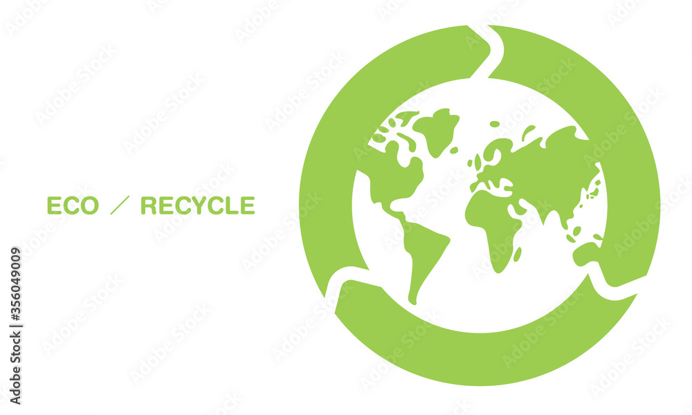 Vector illustration of the image of recycling, earth and ecology:リサイクル、地球、エコのイメージのベクターイラスト Vector illustration of the image of recycling, earth and ecology:リサイクル、地球、エコのイメージのベクターイラスト