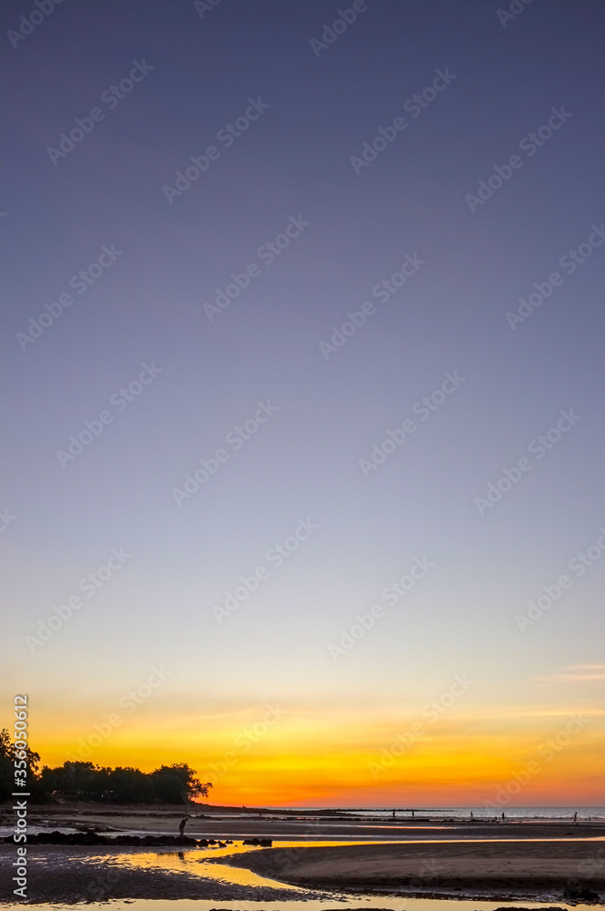 Sunset at Casuarina Beach in Darwin, Australia Sunset at Casuarina Beach in Darwin, Australia